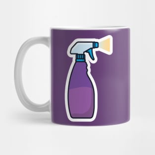 Disinfect and Cleaning Spray Bottles vector illustration. Home cleaning service objects icon concept. Cleaning spray bottle nozzle close up vector design. Mug